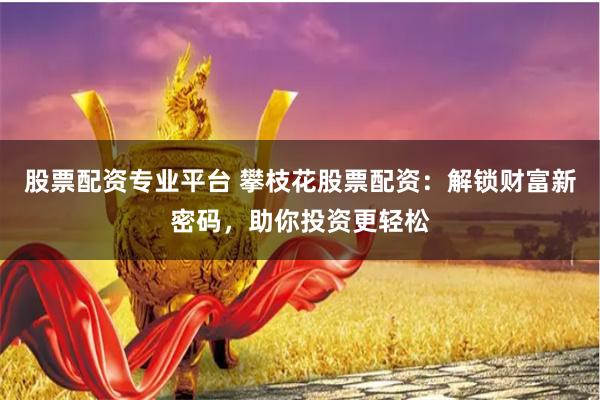 股票配资专业平台 攀枝花股票配资：解锁财富新密码，助你投资更轻松